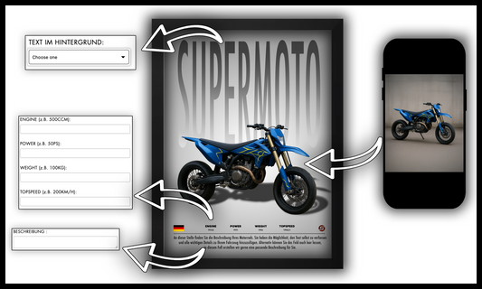 Personalisiertes Motorrad-Poster