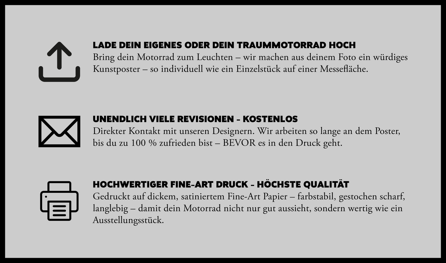Personalisiertes Motorrad-Poster