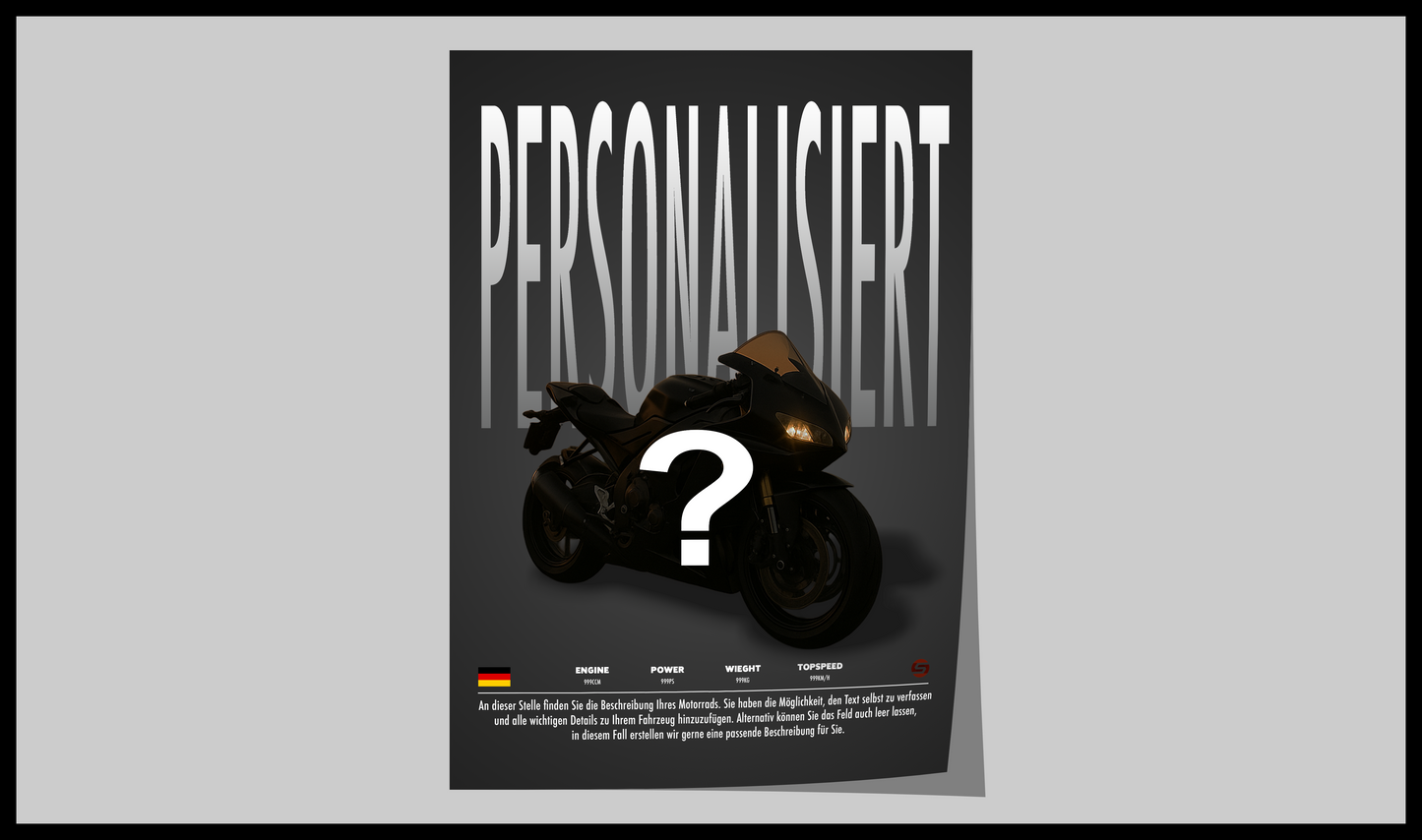 Personalisiertes Motorrad-Poster