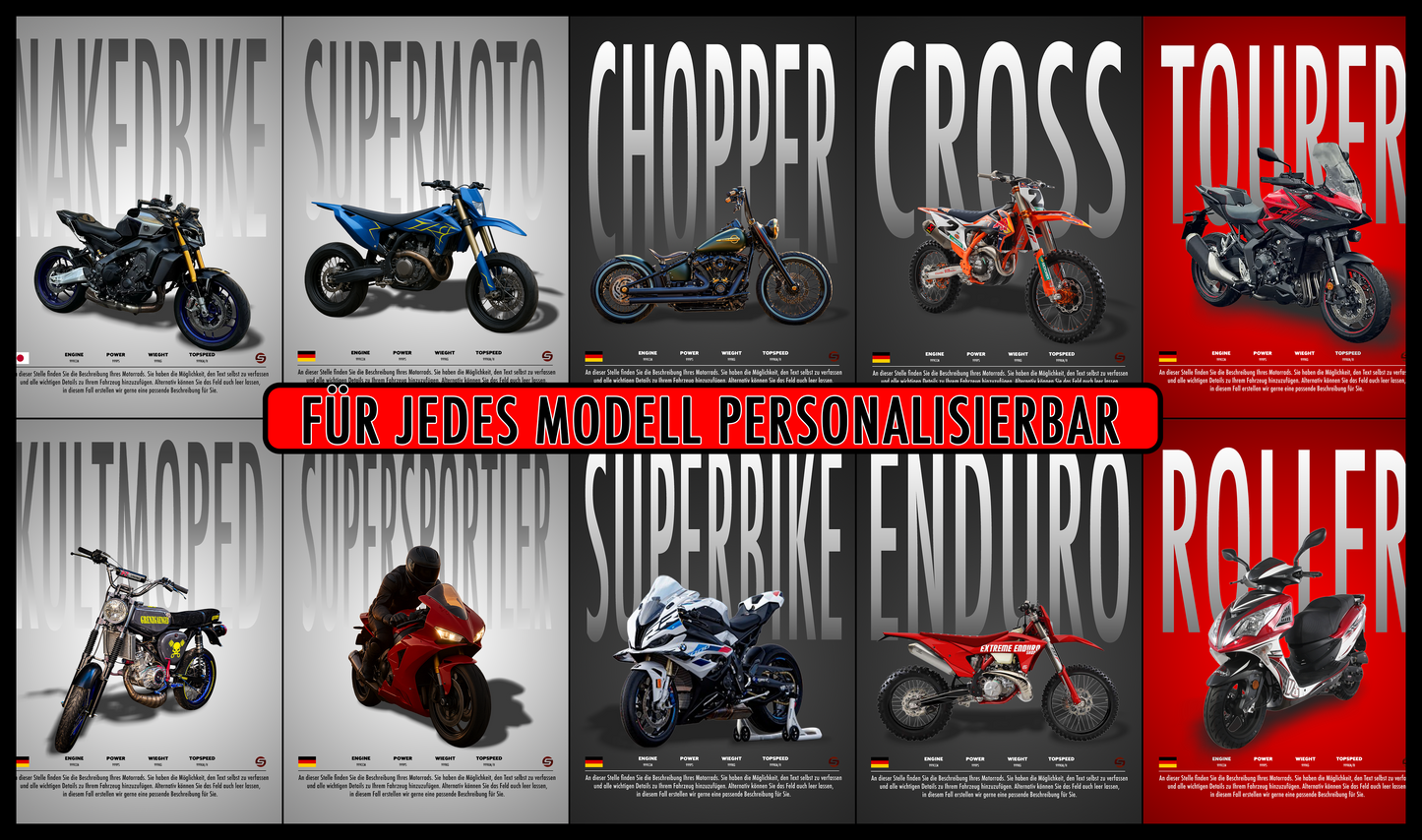 Personalisiertes Motorrad-Poster