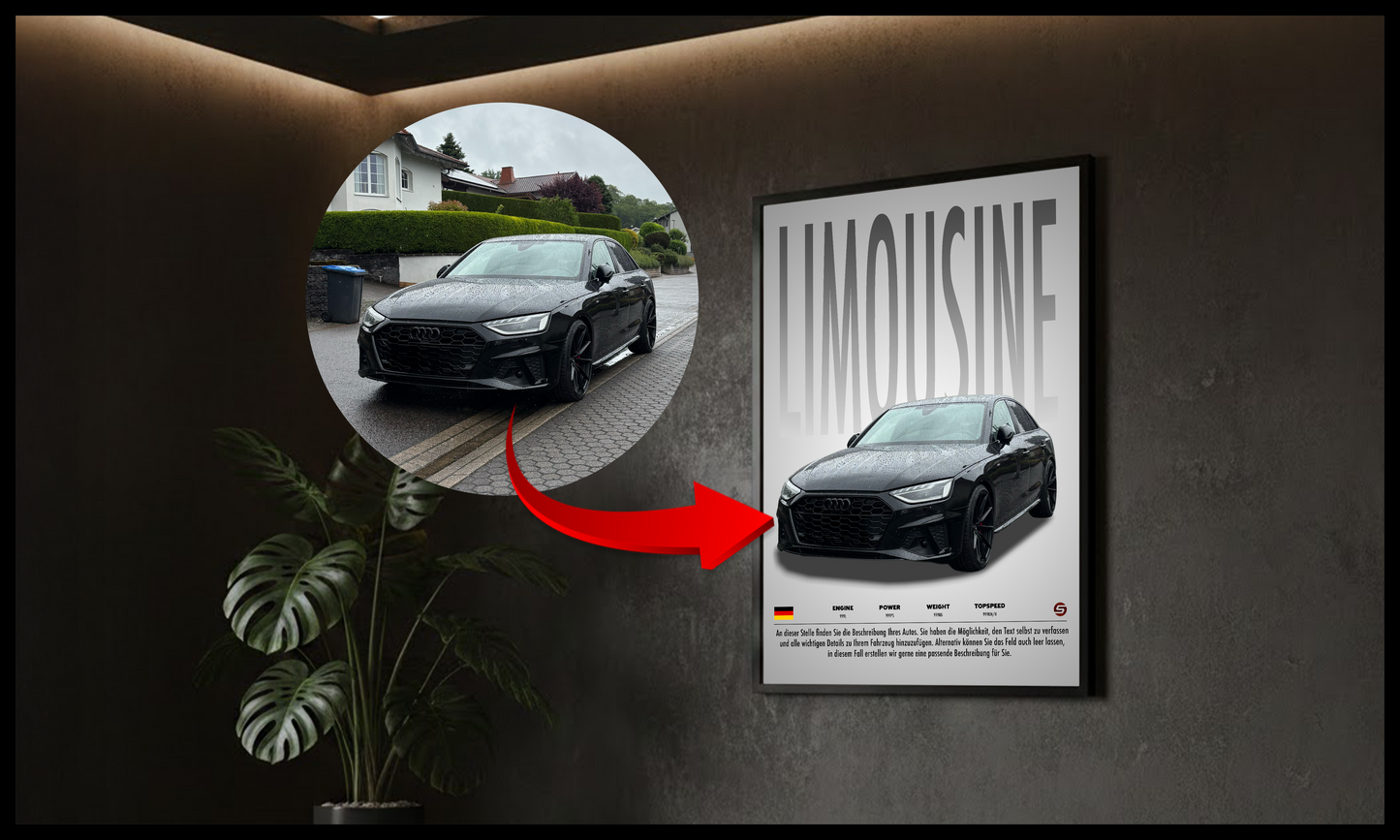 Personalisiertes Auto-Poster