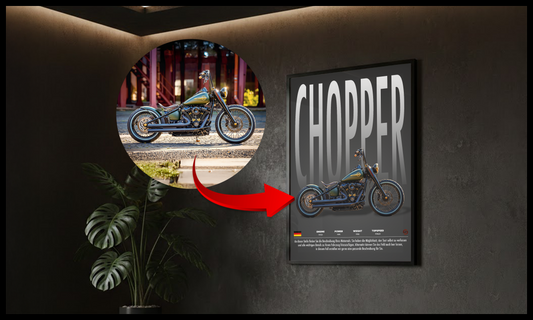 Personalisiertes Motorrad-Poster